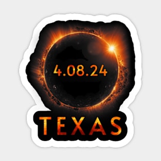 Texas Total Solar Eclipse April 8 2024 Texas Solar Eclipse Sticker